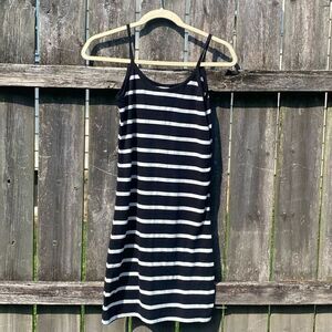 Style Stoker Black And White Striped Tank Dress | XS